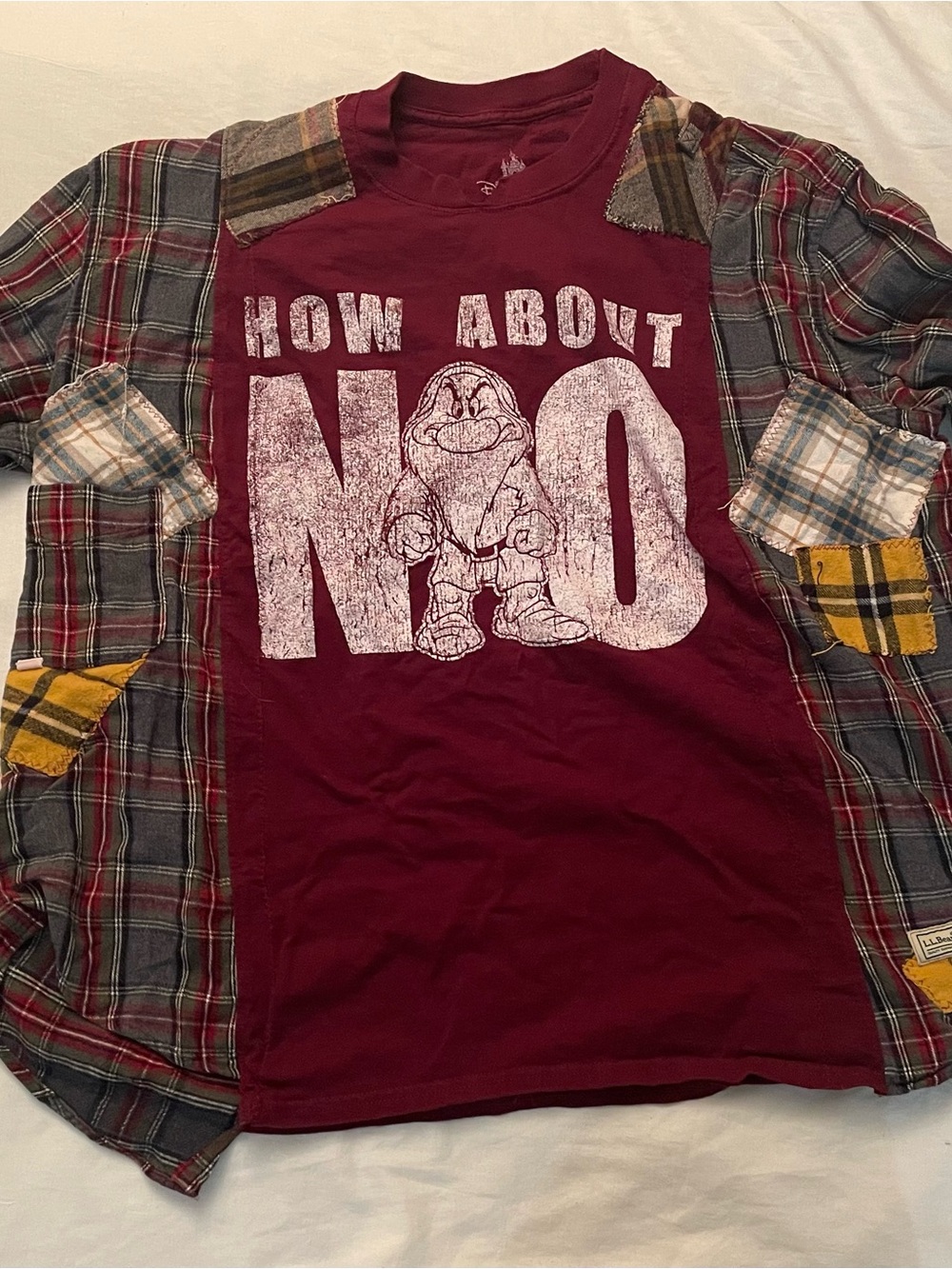 L.L. Bean Burgundy Short Sleeve Graphic Tee Disney